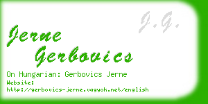 jerne gerbovics business card